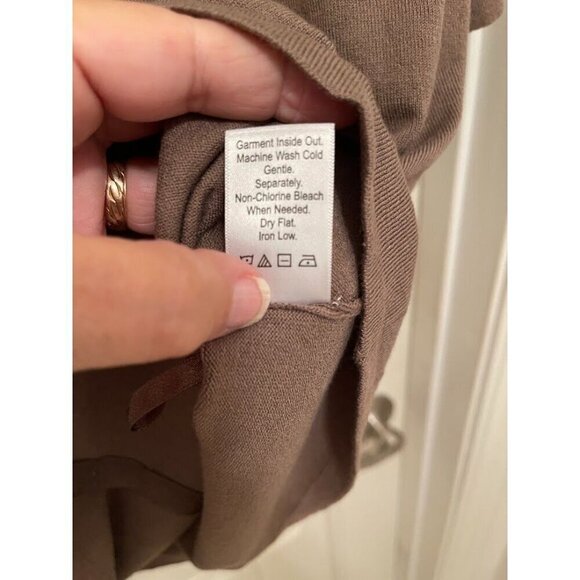 Coldwater Creek‎ Brown Button-Down Cardigan Women's sz  S short sleeve - Picture 4 of 7